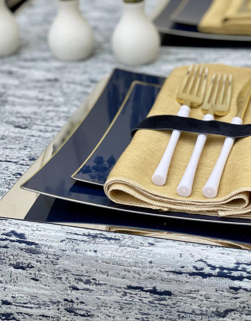 Navy Champagne Tablecloth