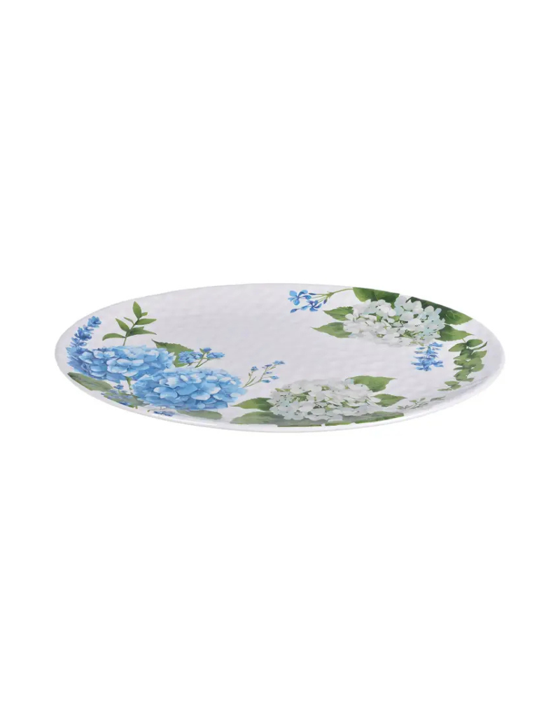 Hydrangea Stoneware Oval Serving Platter