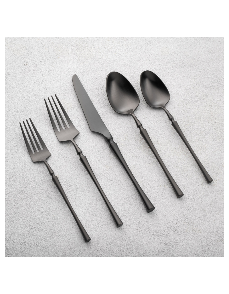 Irene Black Flatware 20 Piece Set