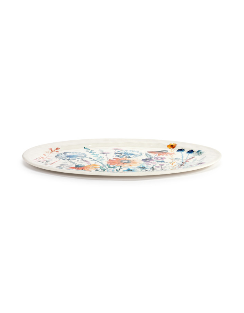 Meadow Flowers Large Oval Melamine Platter