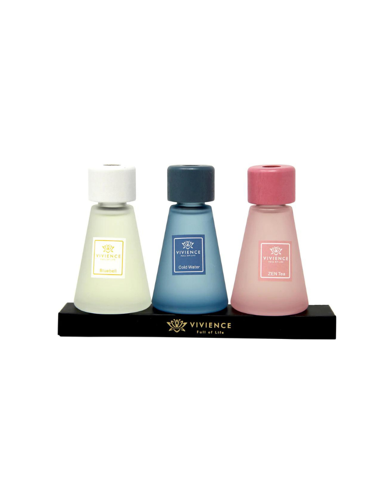Set of 3 Cone Shaped Diffusers - Pink, Blue & White