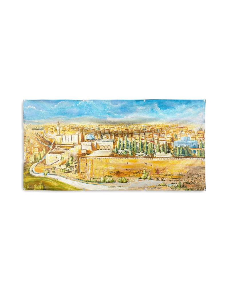 Jerusalem in Color Vinyl Sukkah Decoration