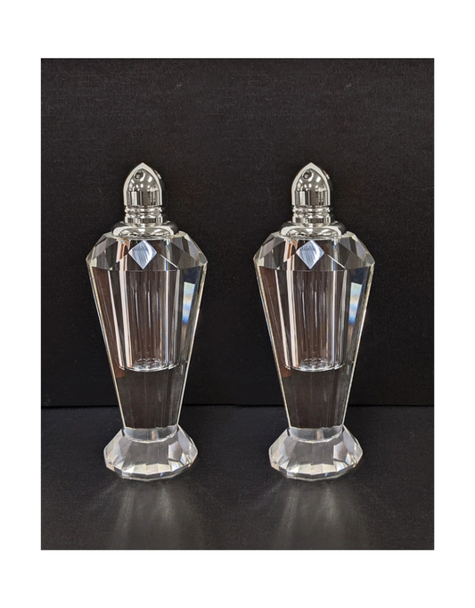 Crystal Tower Salt and Pepper Shakers