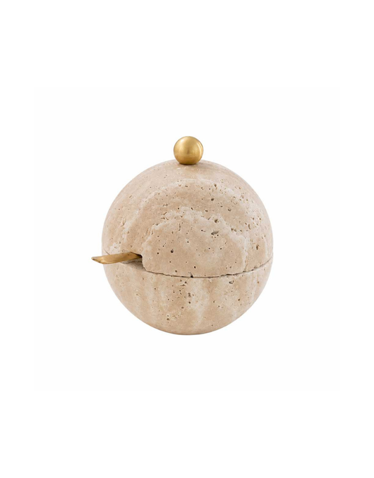 Travertine Honey Dish