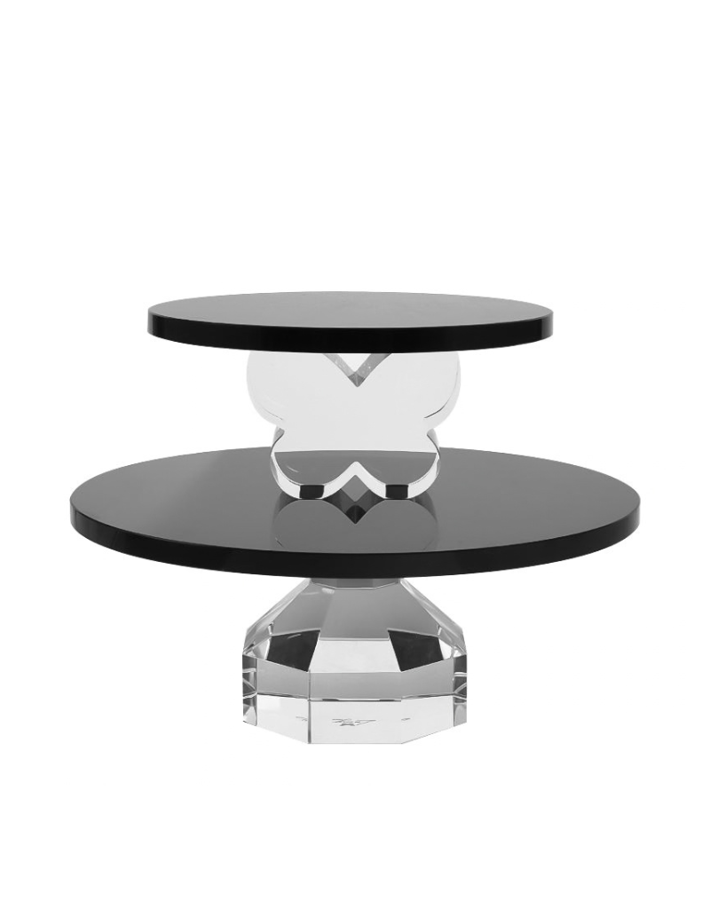 Two Tier Crystal Cake Stand