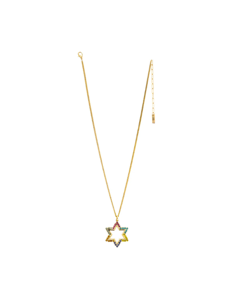Multicolor Neon Star of David