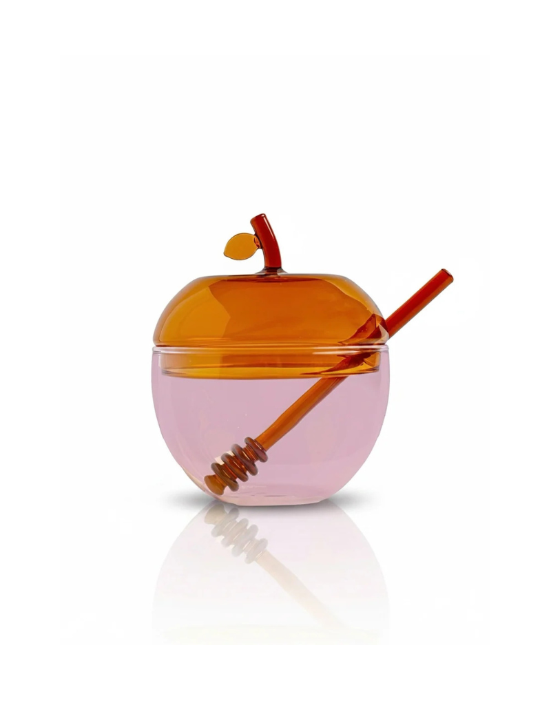 Large Glass Honey Dish