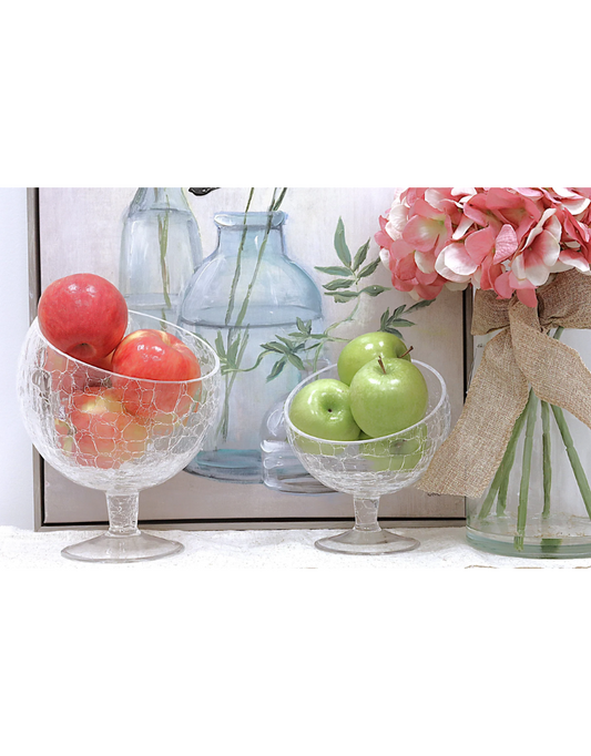 Slant Bowl with Cracked Design - Large