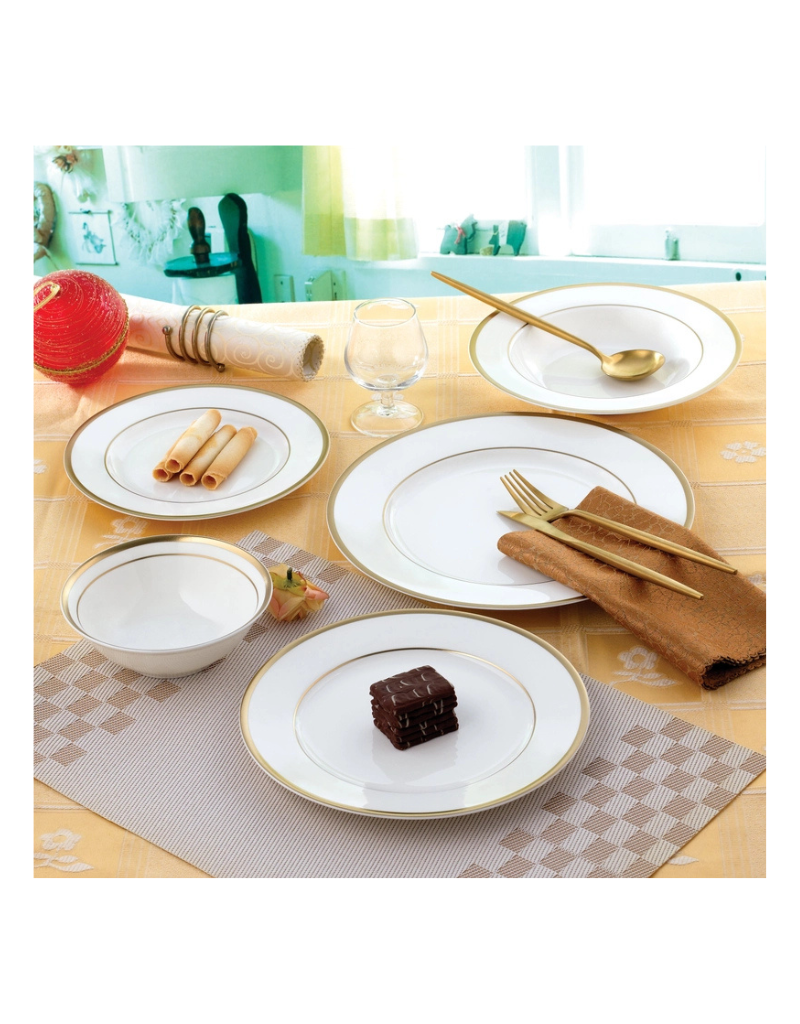 Gail White 20pc Bone China Dinnerware Set