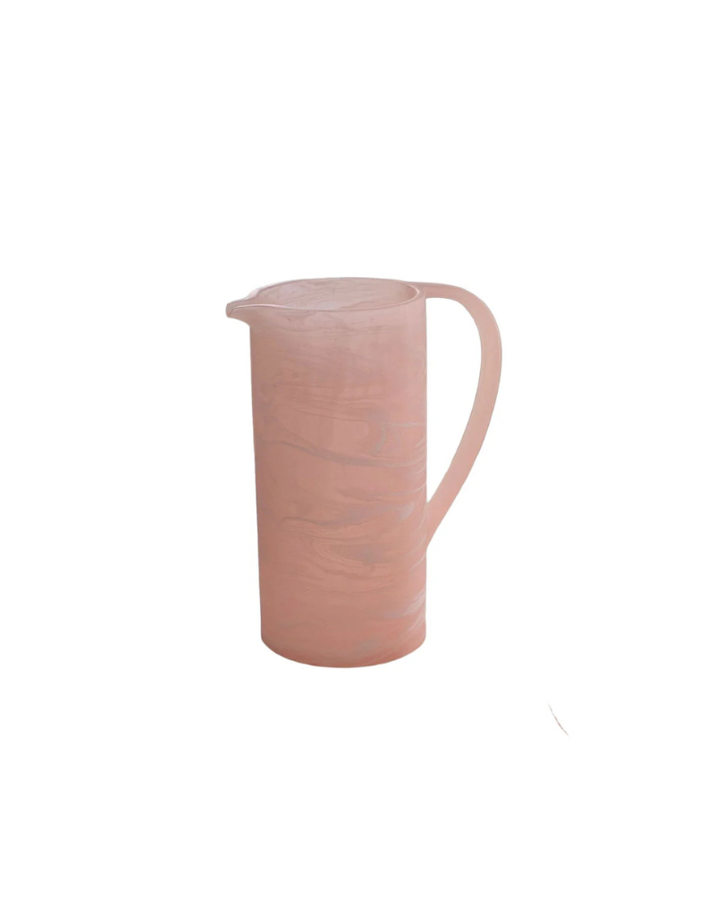 Resin Pink Swirl Pitcher