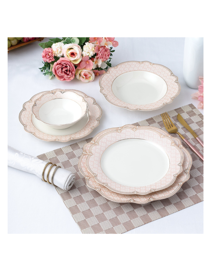 Sandra 20pc Porcelain Dinnerware Set