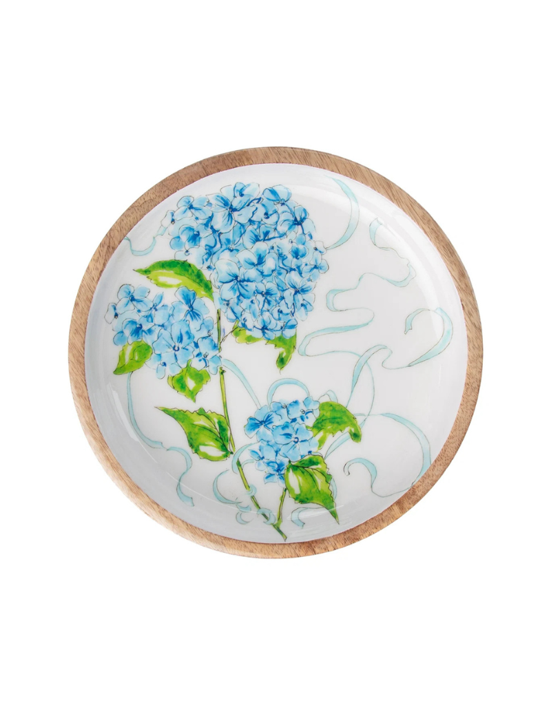 Hydrangea Ribbon Pedestal Platter