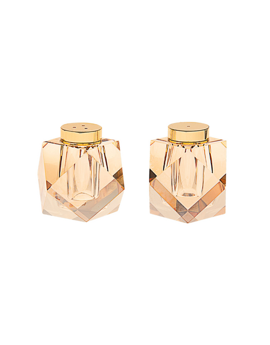 Diamond Crystal Salt and Pepper Holder Set