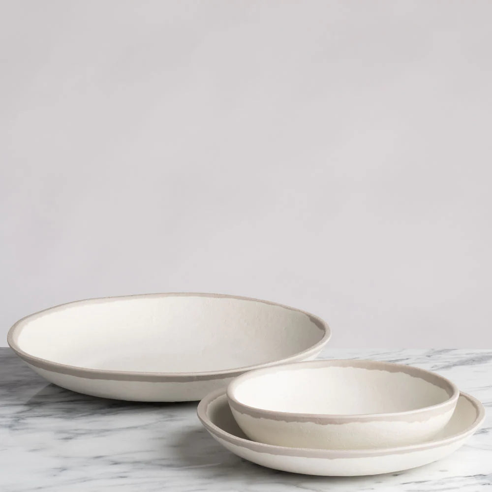 Potter Stone Gray Melaboo Long Oval Platter