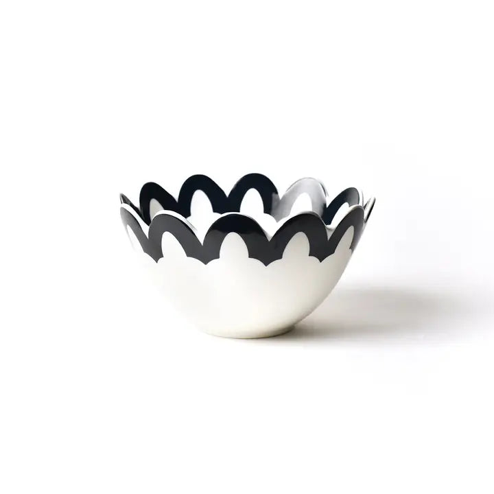 Black Arabesque Scallop Bowl