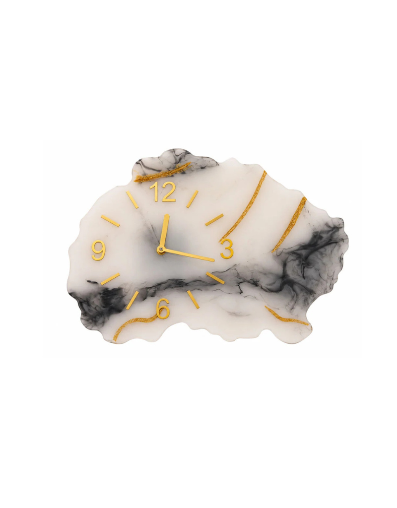 Natural Edge Resin Wall Clock