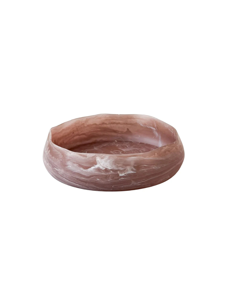 Resin Taupe Meadow Salad Bowl