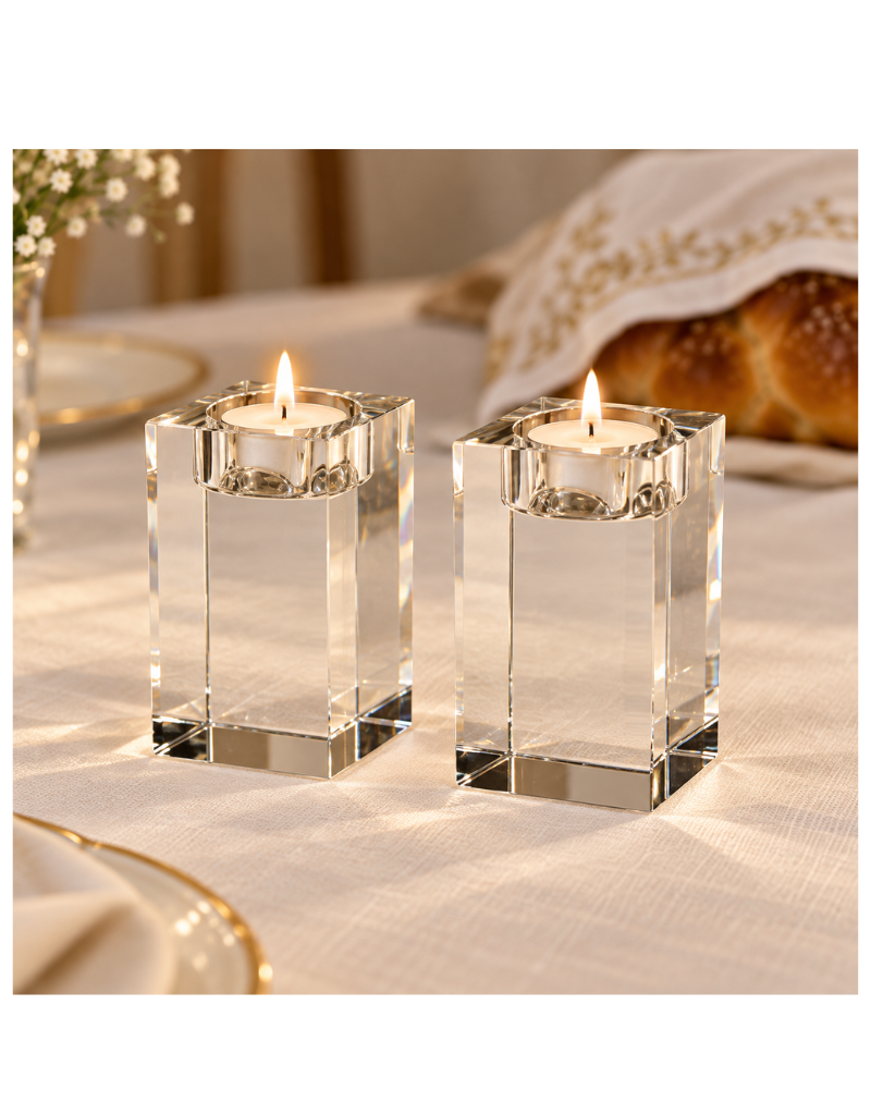 Radiant Refinement Crystal Clear Candle Holder (options)