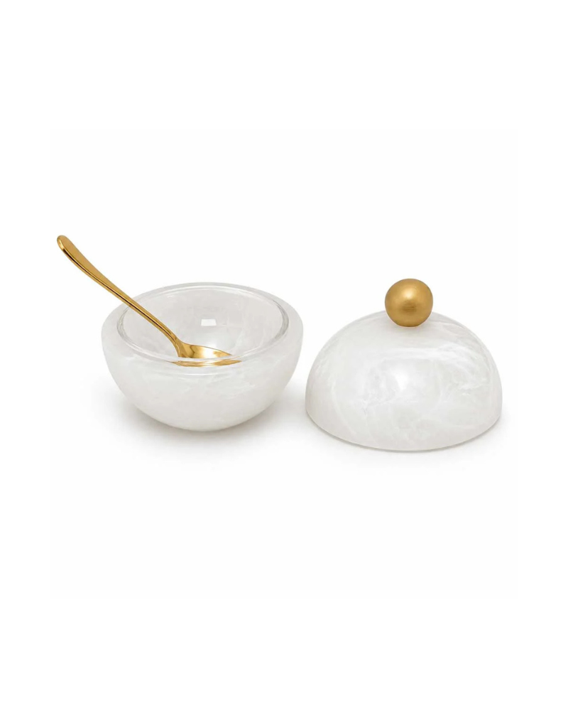 Resin Snow Drift Honey Dish