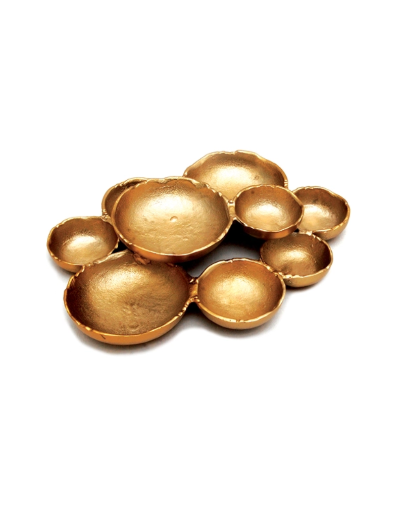 Aluminum Textured 9 - Cluster Bowl