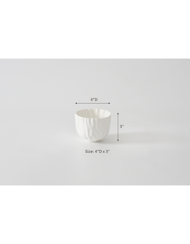 Gold Pleated Snack Bowl