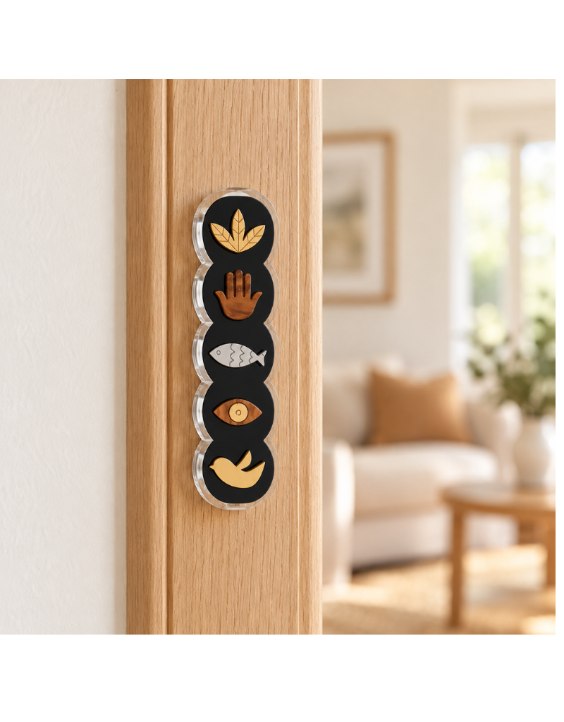 Acrylic Hamsa Mezuzah Case