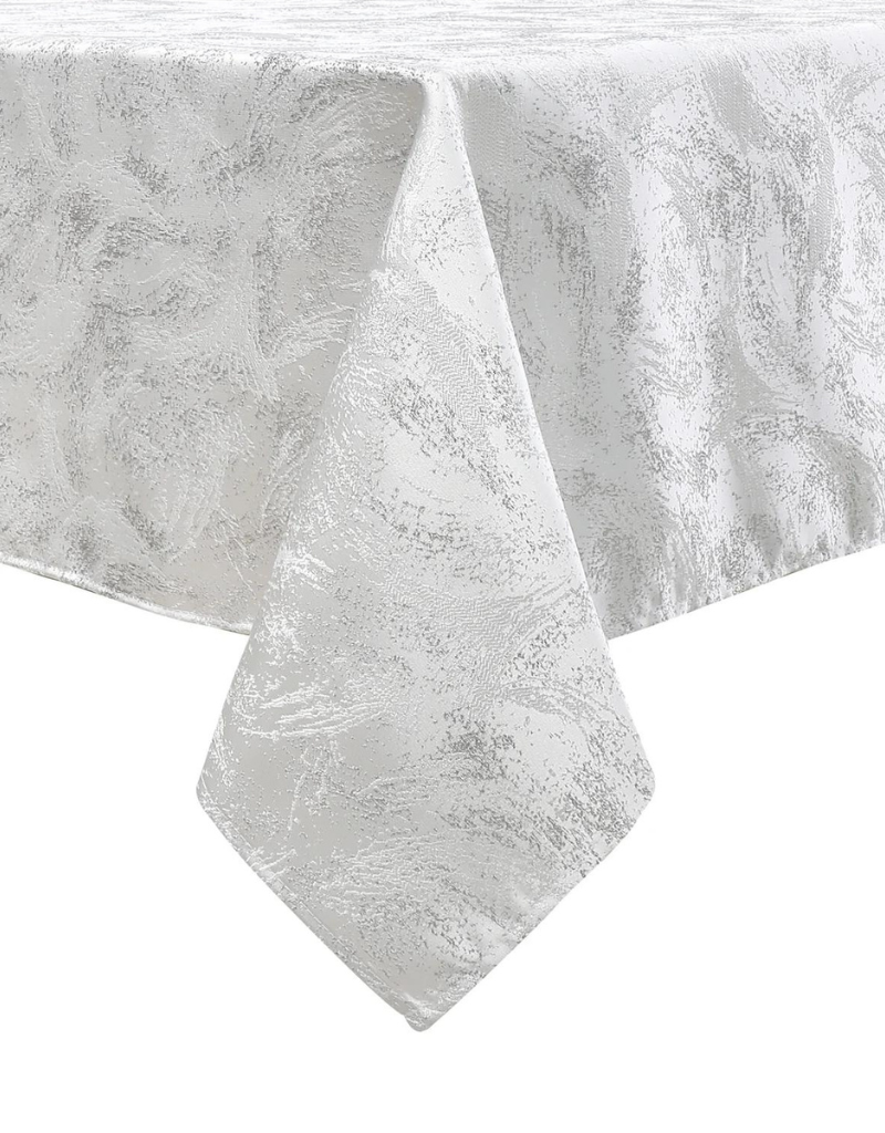 Jacquard Silver Brushstroke Tablecloth #1330