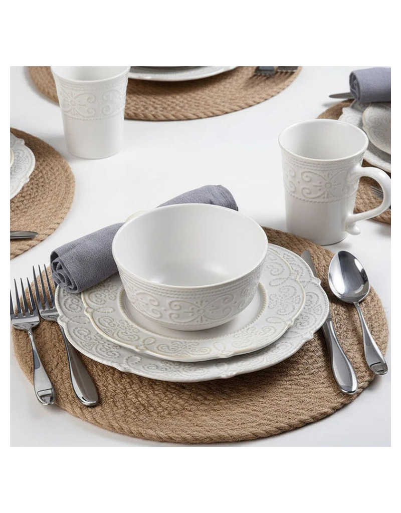 Abby 12pc Stoneware Dinnerware Set
