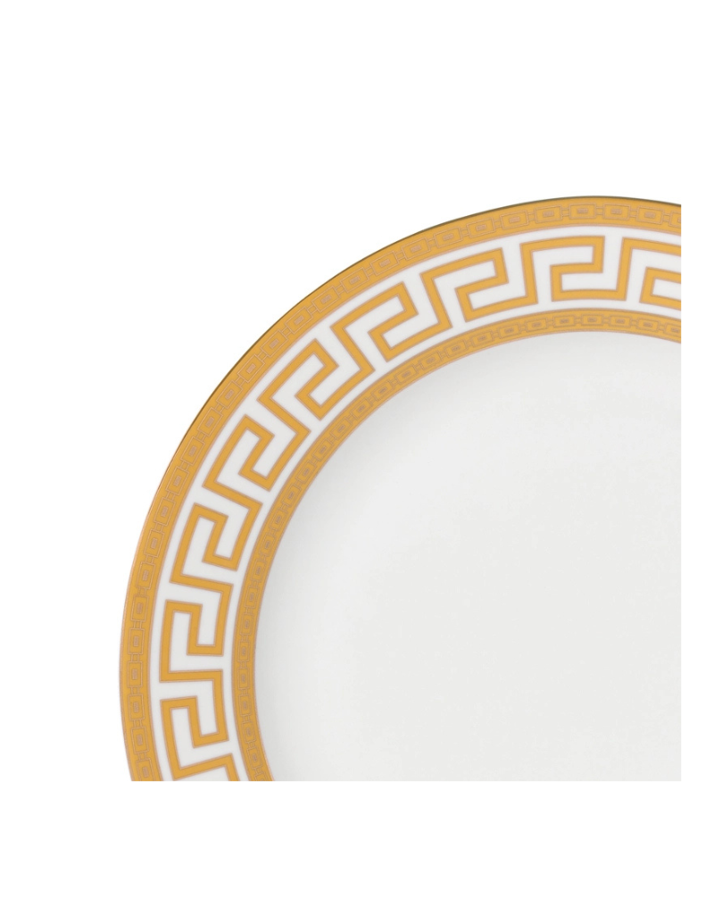 Greek Key White 20pc Stoneware Dinnerware Set