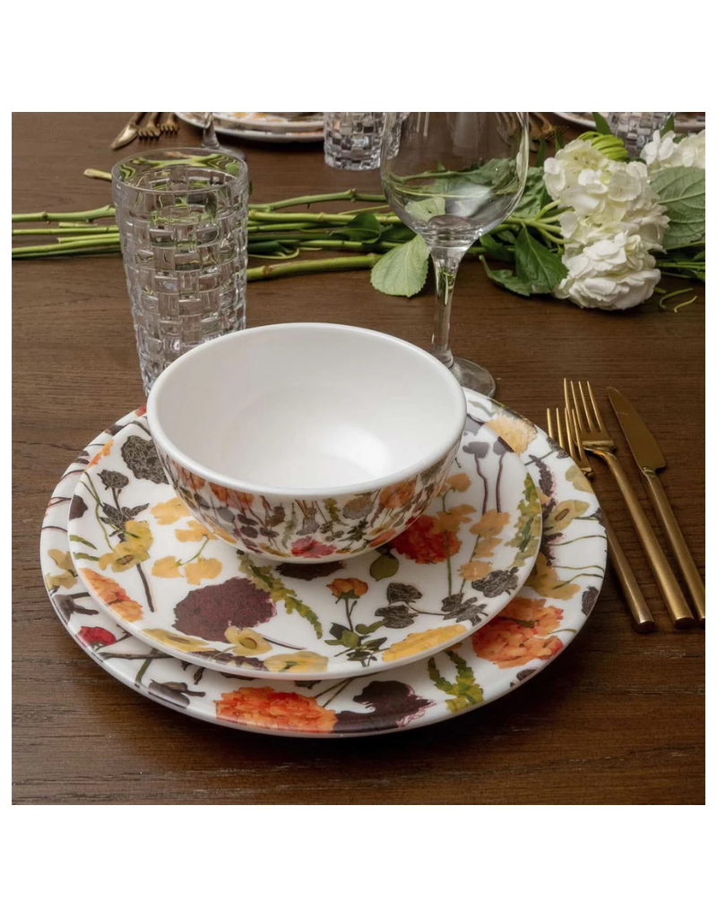 Elizabeth Sutton Collection: Auburn Bouquet 12pc Melamine Dinnerware Set
