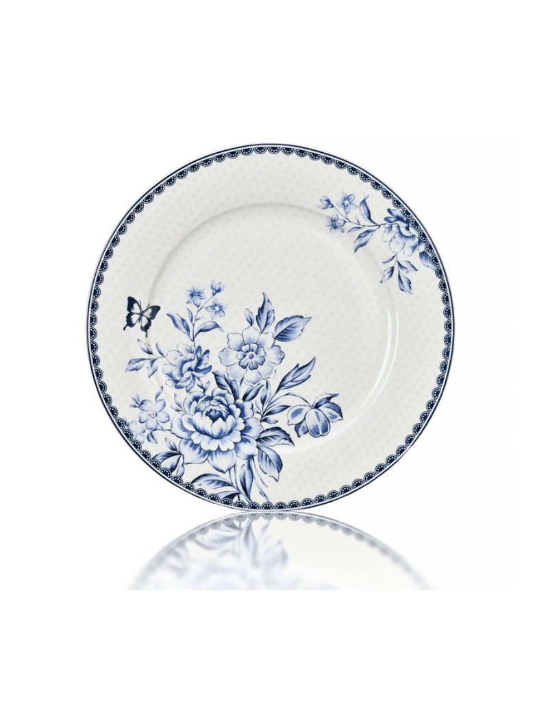 Vintage Indigo 24pc Porcelain Dinnerware set