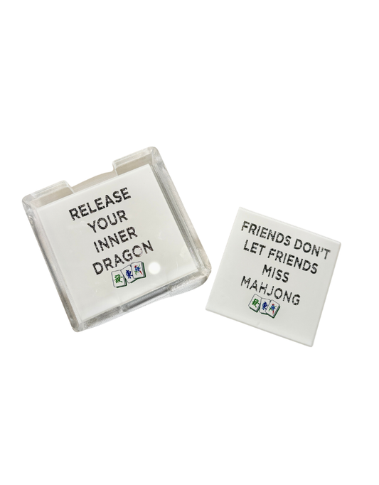 Acrylic Coaster Set - Mahjong Phrases