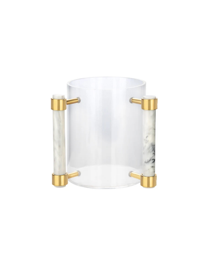 Acrylic Wash Cup with Marble Handles