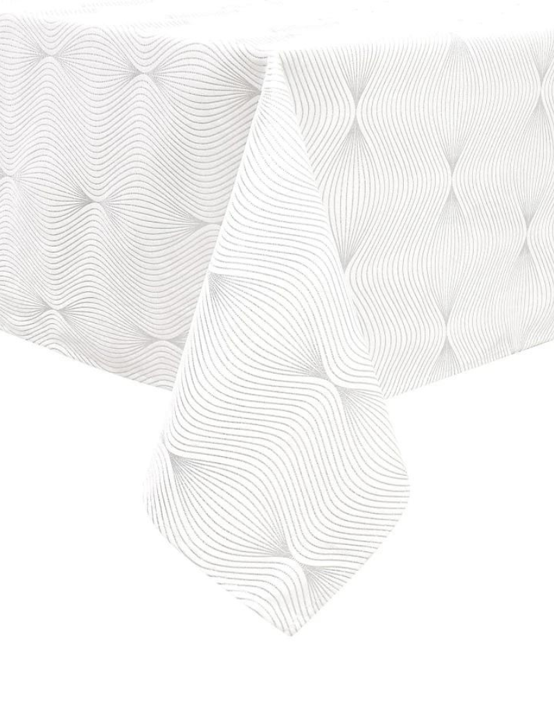 Velvet Silver Infiniti Print Tablecloth #1409