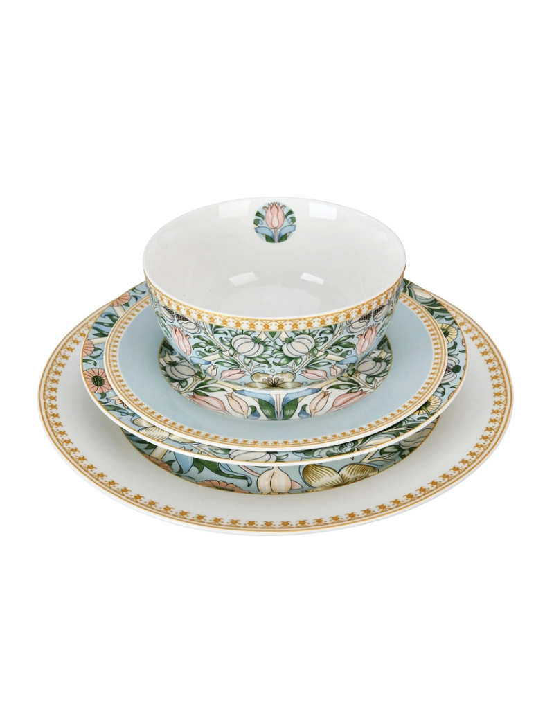Morris Garden 24pc Porcelain Dinnerware Set