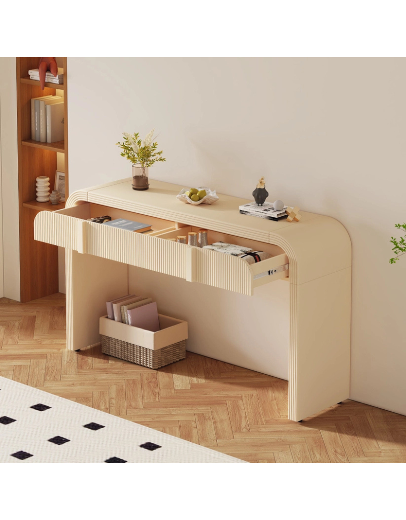 Apricot Cream Modern Console Table