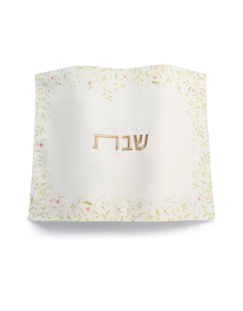 Floral Bird Leather Challah Cover