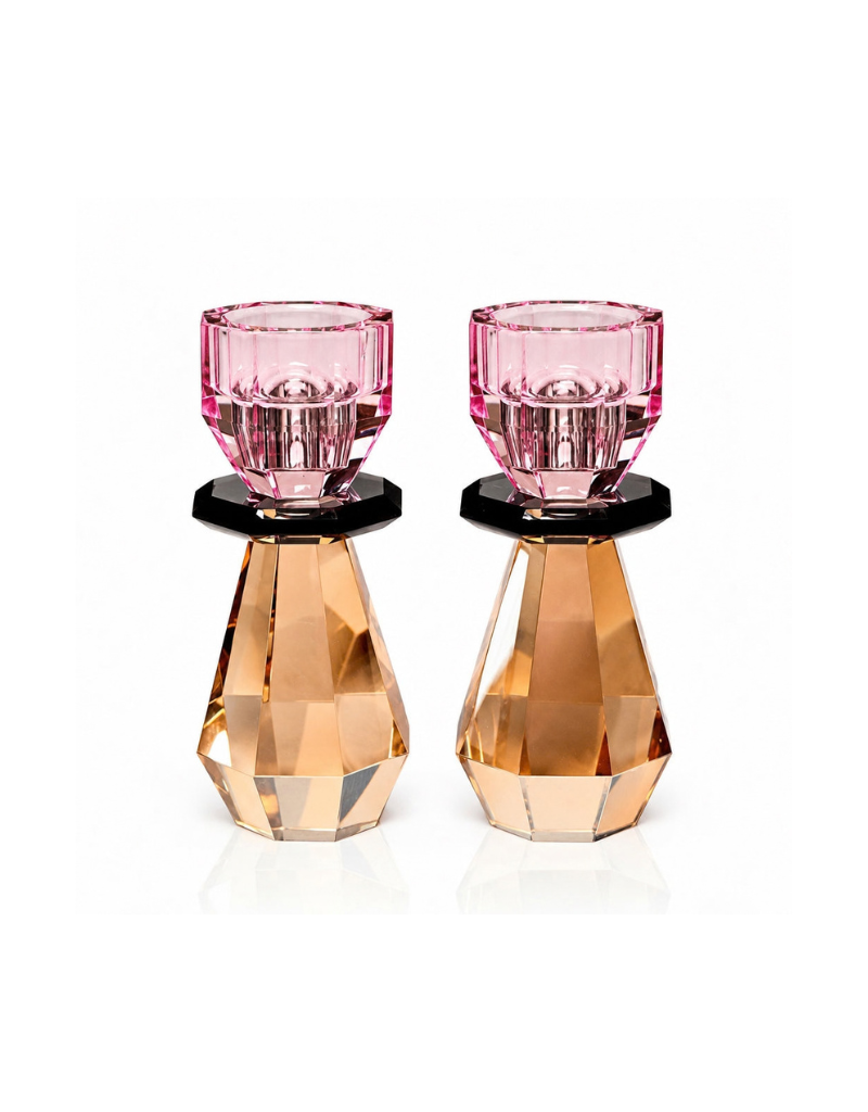 Set of 2 Modern Cut Candle/Tealight Holder