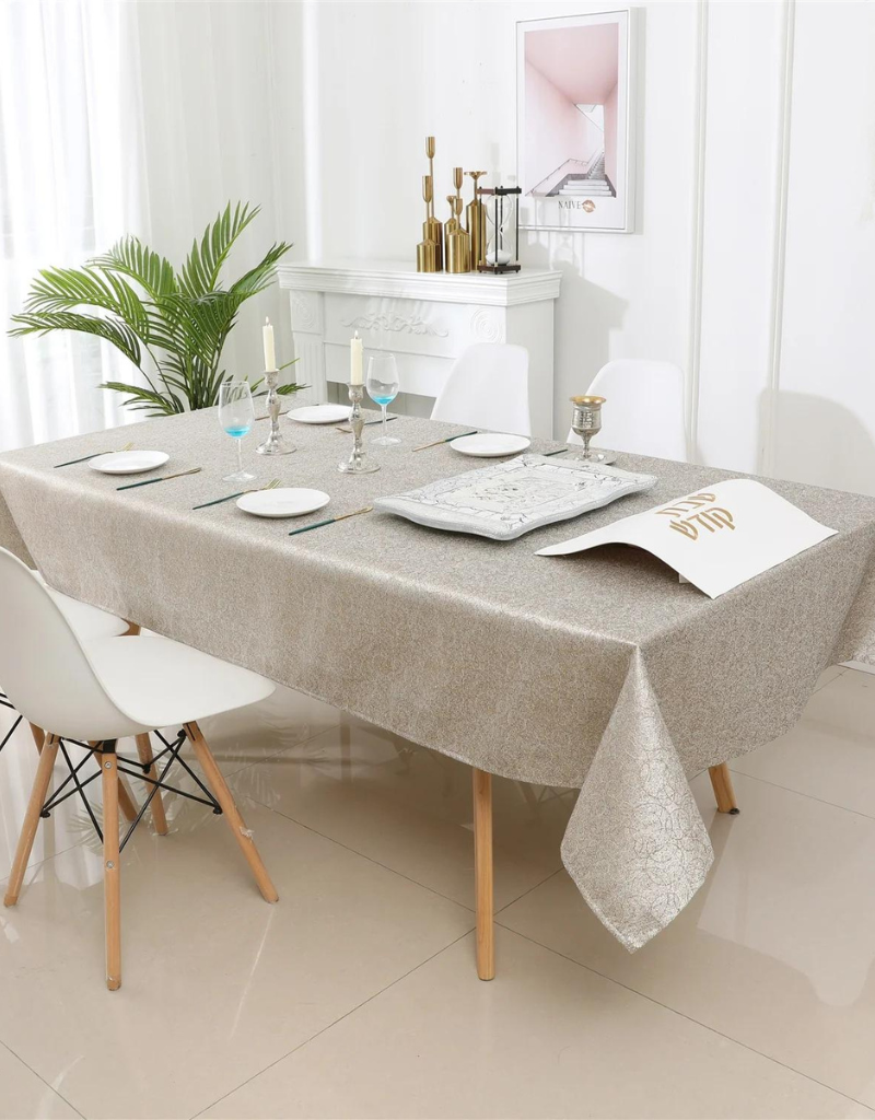 Jacquard Copper & Gold Swirl Tablecloth #1322