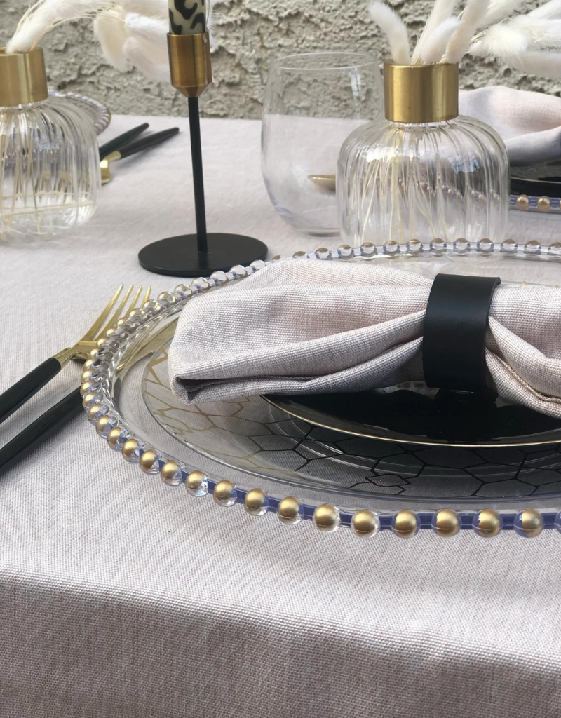 The Monaco Faux Linen Tablecloth