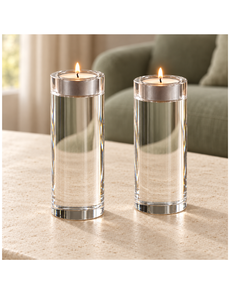 Crystal Tealight Holder Set (options)