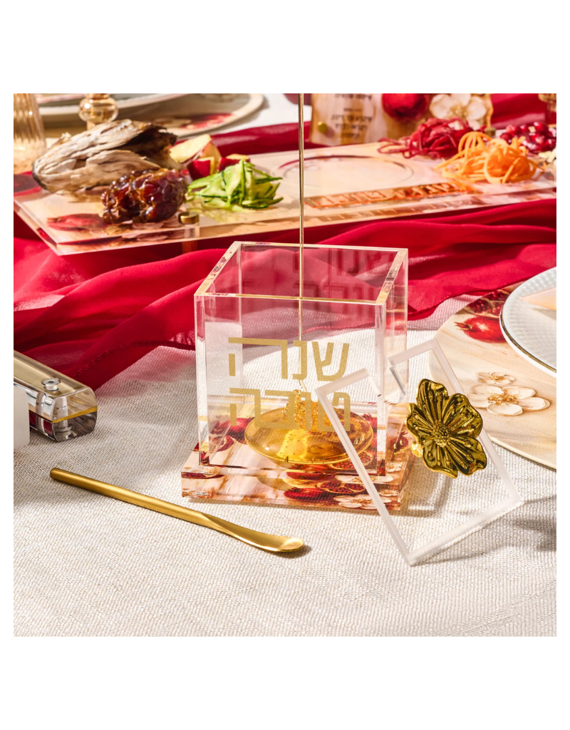 Painted Pomegranate Honey Dish