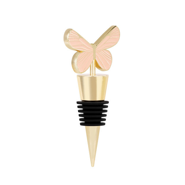 Pink & Gold Butterfly Bottle Stopper