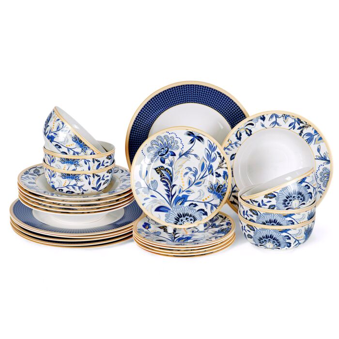 Melodie De Fleurs 24pc Porcelain Dinnerware Set