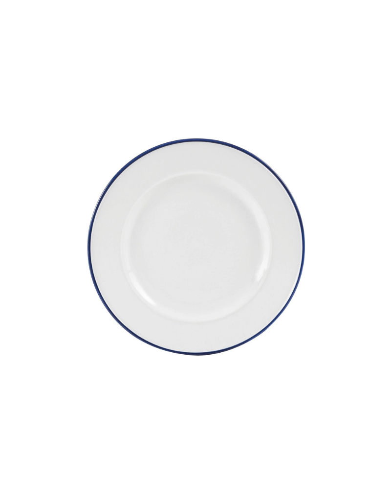 Bistro Blue Band 12pc Porcelain Dinnerware Set