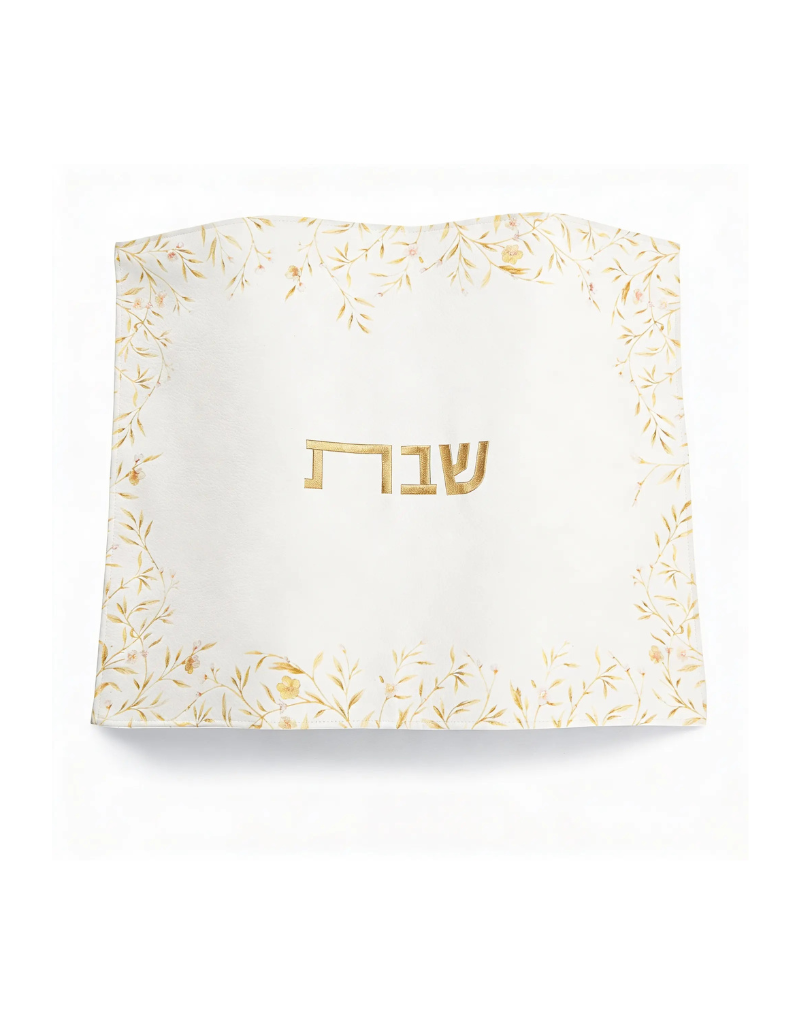Floral Bird Leather Challah Cover