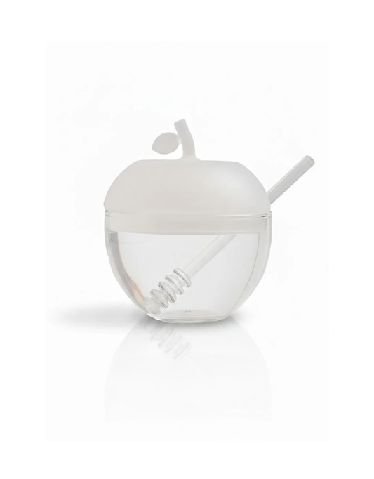 Large Glass Honey Dish