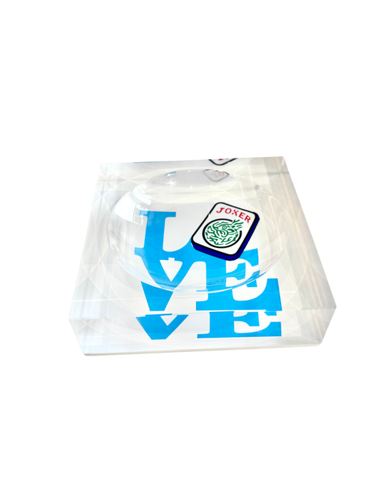 Catch All Acrylic Bowl - Mahjong "LOVE"
