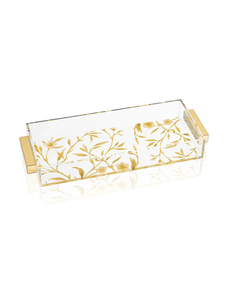 Floral Bird Bread Tray