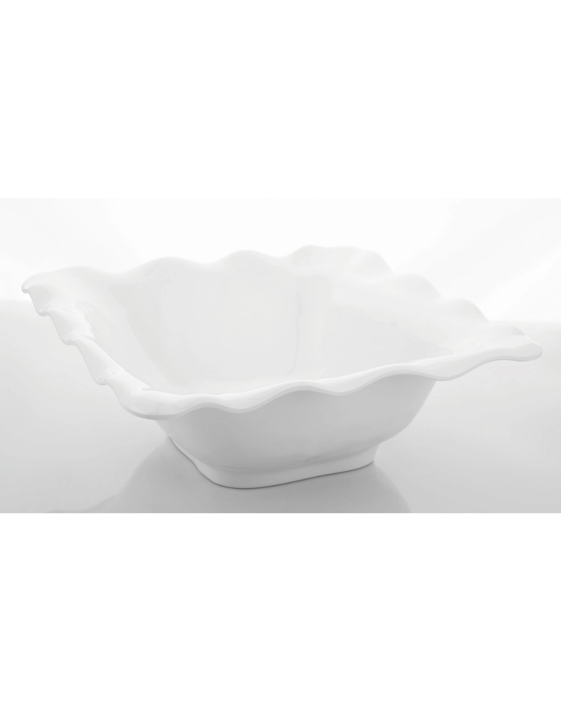 White Square Melamine Serving Bowl
